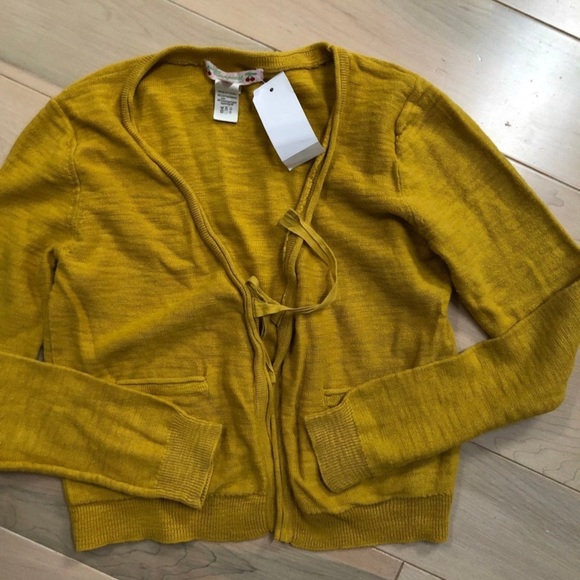 Bonpoint mustard linen cotton cardigan - Picture 6 of 6